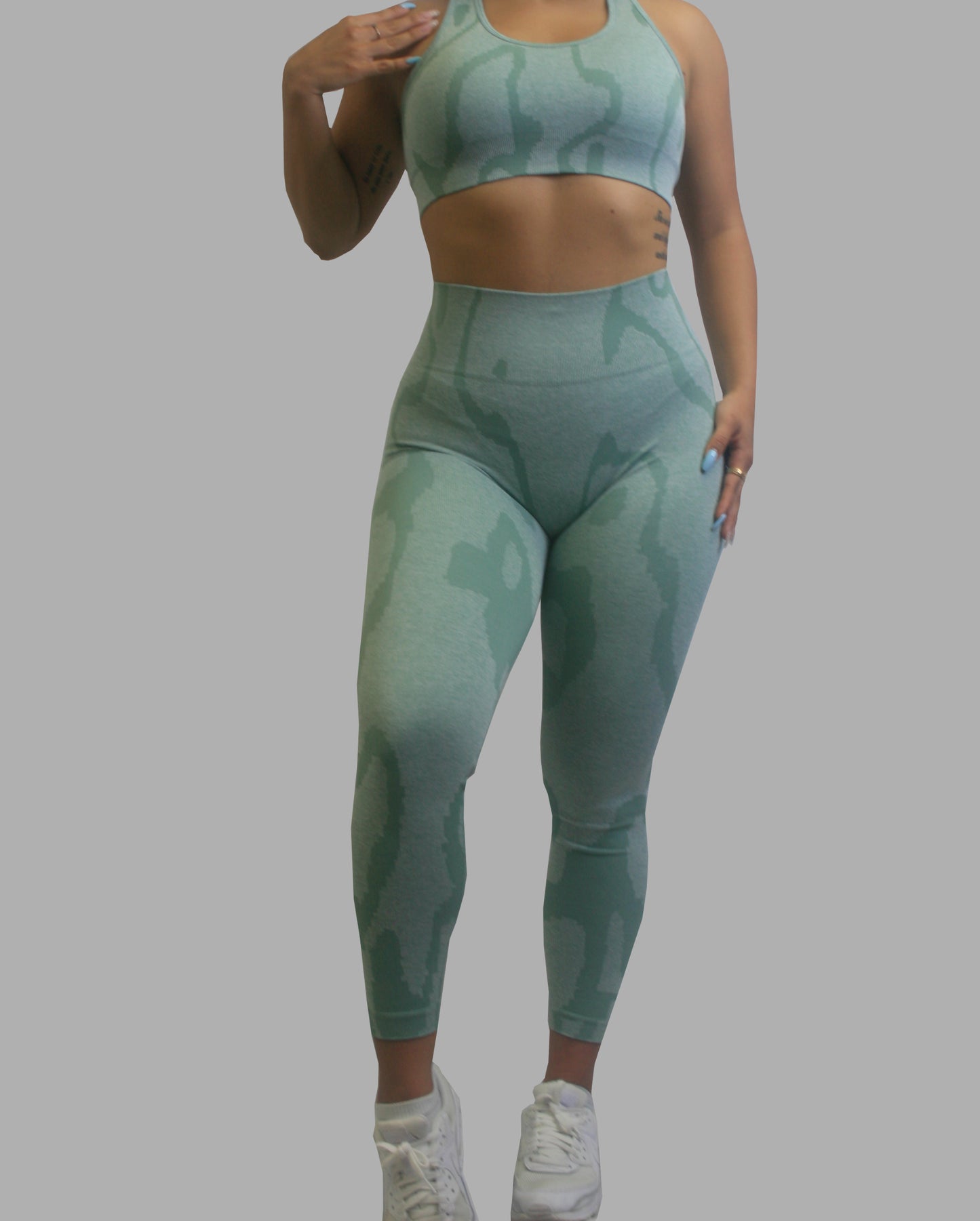 Mint Marble Seamless Leggings