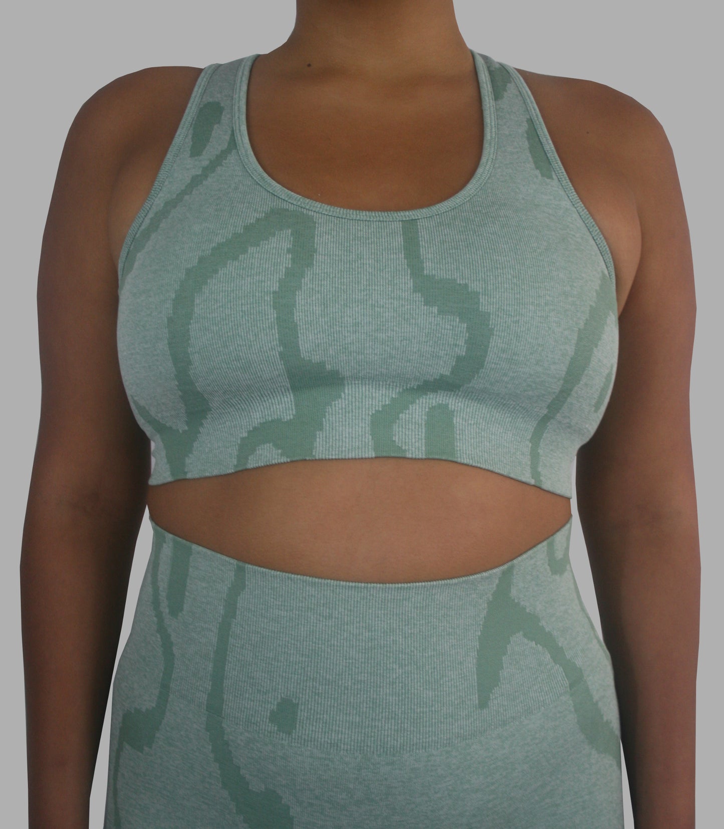 Mint Marble Sports Bra